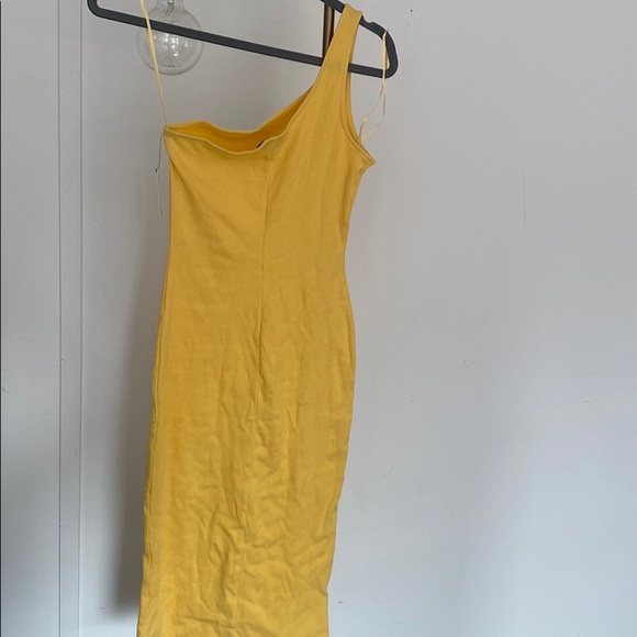 NWT yellow one shoulder dress Nine West - Picture 2 of 4